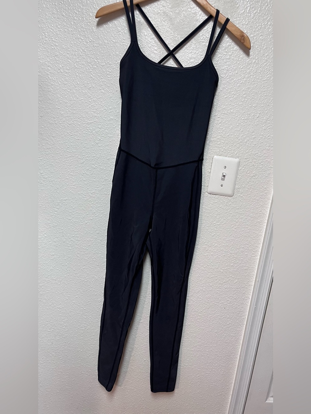 Free People Movement Bodysuit Sm Good Karma Workout one piece JumpsuitBlack